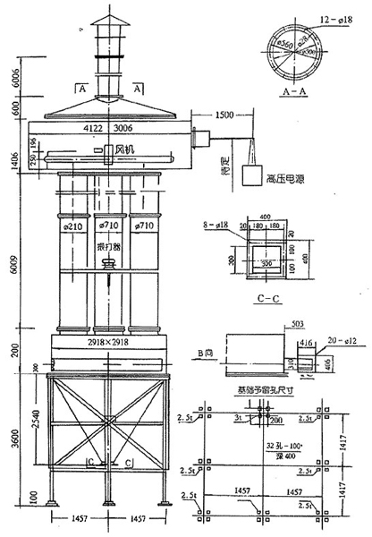 CJMA、CJMB型高壓靜電管式除塵器